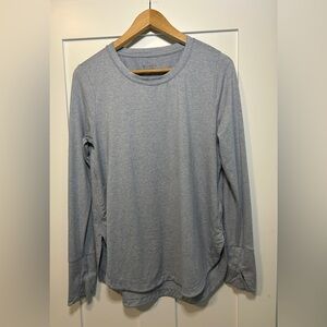 Athleta Heather Blue Long Sleeve Top